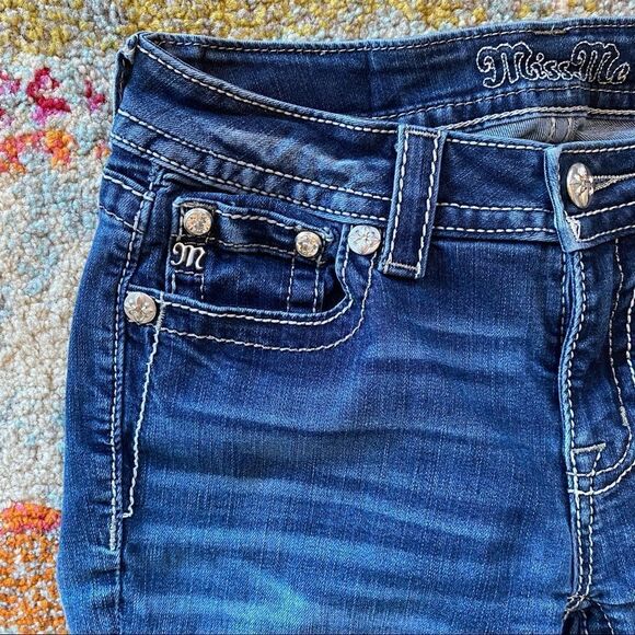 Miss Me Rhinestone Sequin Mid-Rise Skinny Jeans - Picture 3 of 13